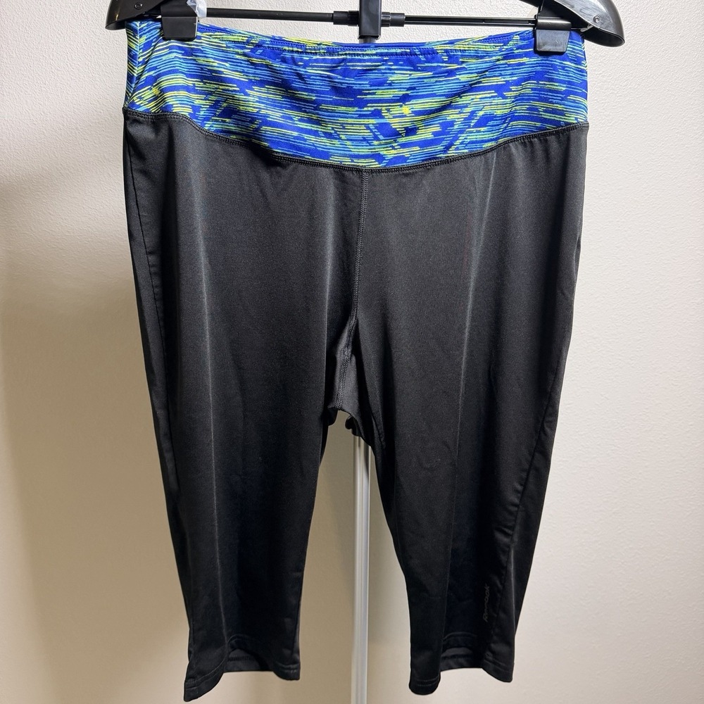 Reebok Women's Black Active High-Rise Leggings Play Dry Pants Size 14-16